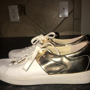 White and Gold Shoes